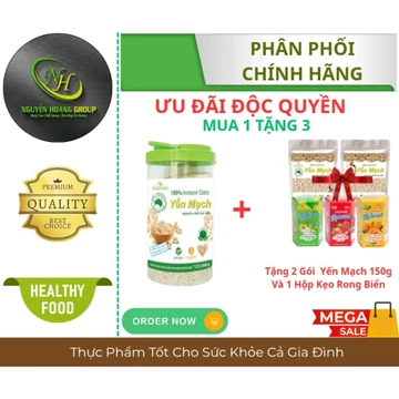 COMBO - 1 HỘP Yến Mạch Ăn Liền XUÂN AN 800g VÀ 1 GÓI Thạch Sơn Hải (Tặng 2 Gói Yến Mạch 150g)