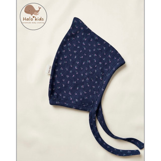 Mũ bonnet xinh xắn  mềm mại giúp bảo vệ tai,chống gió cho bé