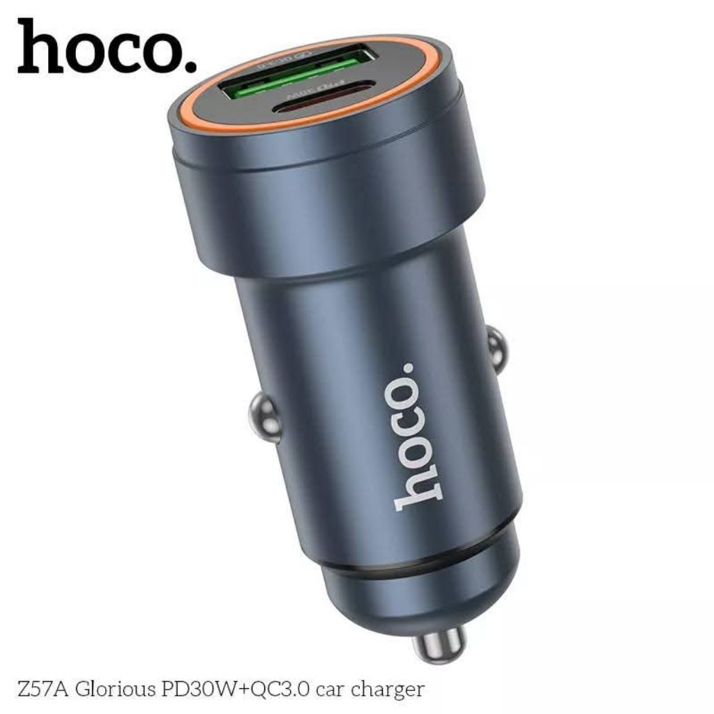 Tẩu sạc nhanh ô tô Hoco 30w , cổng type-c 30w, cổng USB 18W