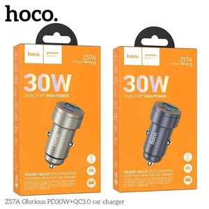 Tẩu sạc nhanh ô tô Hoco 30w , cổng type-c 30w, cổng USB 18W