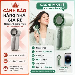 Quạt Cầm Tay Mini Kachi MK441 - Pin Khủng 3000mAh