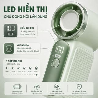 Quạt Cầm Tay Mini Kachi MK441 - Pin Khủng 3000mAh