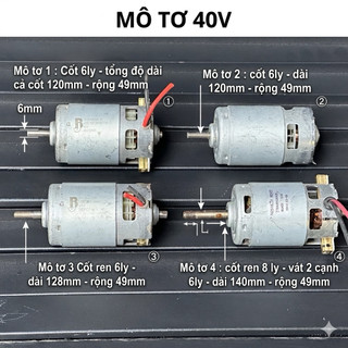 Động Cơ Mô Tơ 40V Tháo Máy Ryobi Cao Cấp - Cốt 6ly/8ly Chuyên Chế Quạt DC, Chế Thuyền, Máy Khoan Tự Chế Siêu Khỏe
