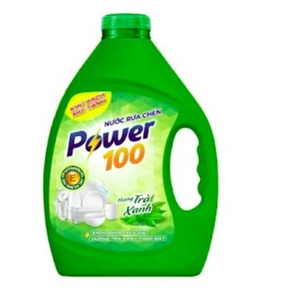 Nước rửa chén POWER100 - Trà xanh 1,4kg & 3.5kg