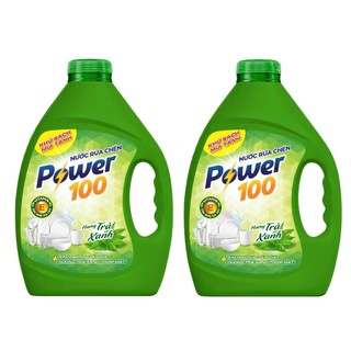 Nước rửa chén POWER100 - Trà xanh 1,4kg & 3.5kg