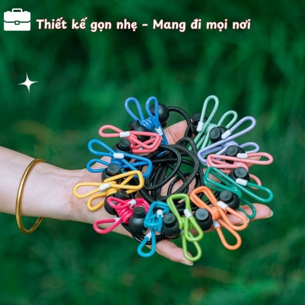 Dây Phơi Đồ Du Lịch ALOHOME Có Kẹp Cố Định, Dây Treo Quần Áo Co Giãn Tiện Dụng Khi Đi Du Lịch