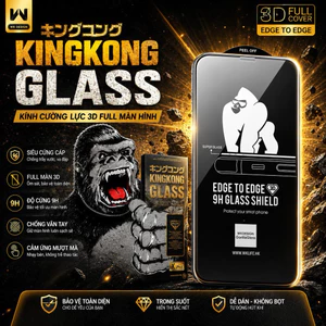 Kính cường lực iphone KingKong 3D full màn WK Wekome cho ip 17 17 pro 16 16 pro max 7 8 plus x xr xs 11 12 13 14 pro max