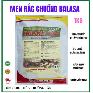 MEN RẮC CHUỒNG BALASAA 2kg 4kg 8kg , KHỬ MÙI HÔI , HẤP THỤ KHÍ ĐỘC