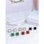bông tai cỏ bốn lá may mắn bạc ta sz 10li