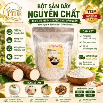 Bột Sắn Dây Nguyên Chất 1KG 100% – Không Pha Tạp, Giải Nhiệt, Mát Gan, Đẹp Da, Bột Sắn Dây Nguyên Chất Tinh Khiết