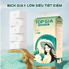 Khăn giấy rút treo tường TopGia Sắc Việt 1280 tờ, giấy vệ sinh dành cho gia đình Việt, tặng móc treo