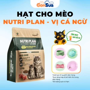Hạt Cho Mèo NutriPlan Vị Cá Ngừ 1.5kg, Hạt Nutri Plan Bổ Sung Dinh Dưỡng, Giúp Dễ Tiêu Hóa Mượt Lông