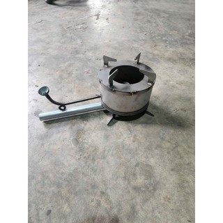 bếp đun dầu thải loại mộc không sơn đường kính 24cm