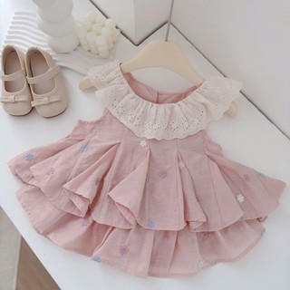 Quần áo trẻ em, Set hồng thêu hoa bé gái 9-26kg S2148 Tiểu Yến KID