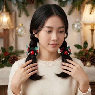Dây Cột Tóc Quả Anh Đào Cho Nữ Phong Cách Hàn Quốc Chụp Ảnh Cực Xinh