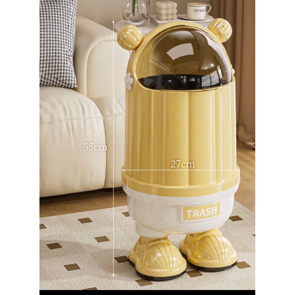 Thùng  rác  mini hình robot siêu xinh để  trong nhà siêu tiện lợi dày dặn chắc chắn