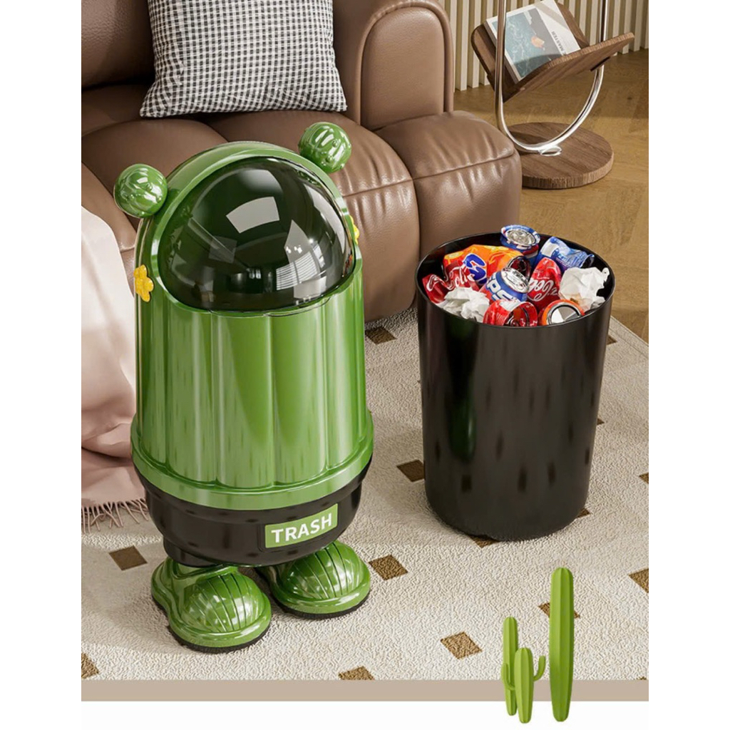 Thùng  rác  mini hình robot siêu xinh để  trong nhà siêu tiện lợi dày dặn chắc chắn