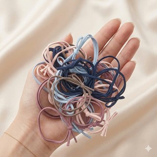 Thun Cột Tóc Co Giãn Đàn Hồi Tốt Nhiều Màu Pastel Vintage Cho Nữ
