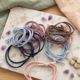 Thun Cột Tóc Co Giãn Đàn Hồi Tốt Nhiều Màu Pastel Vintage Cho Nữ