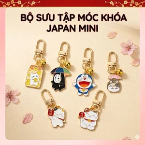 Móc khóa Neko mèo tài mini xinh xắn hoạ tiết Nhật đa dạng quà tặng sự kiện