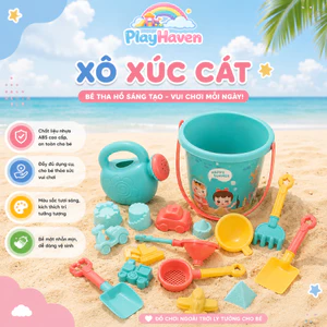 Đồ chơi xô xúc cát 18 chi tiết, đồ chơi đi biển cho bé chơi thoả thích