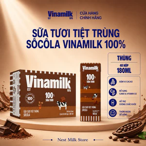 Sữa Tươi Tiệt Trùng Vinamilk Vị Socola 110ml/ 180ml - Thùng 48 Hộp