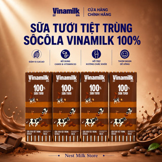 Sữa Tươi Tiệt Trùng Vinamilk Vị Socola 110ml/ 180ml - Thùng 48 Hộp