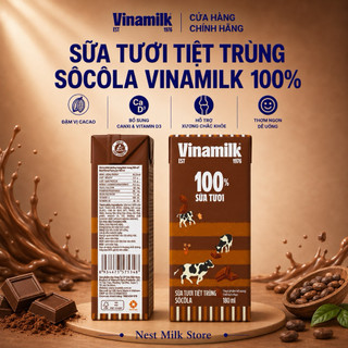 Sữa Tươi Tiệt Trùng Vinamilk Vị Socola 110ml/ 180ml - Thùng 48 Hộp
