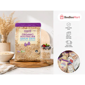 Yến mạch hữu cơ Úc Macro Organic Australian Quick Oats & Rolled Oats Happi Phạm 1kg