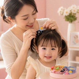 Set Dây Buộc Tóc Đính Hình Thú Hoa Quả Cute Phong Cách Hàn Quốc