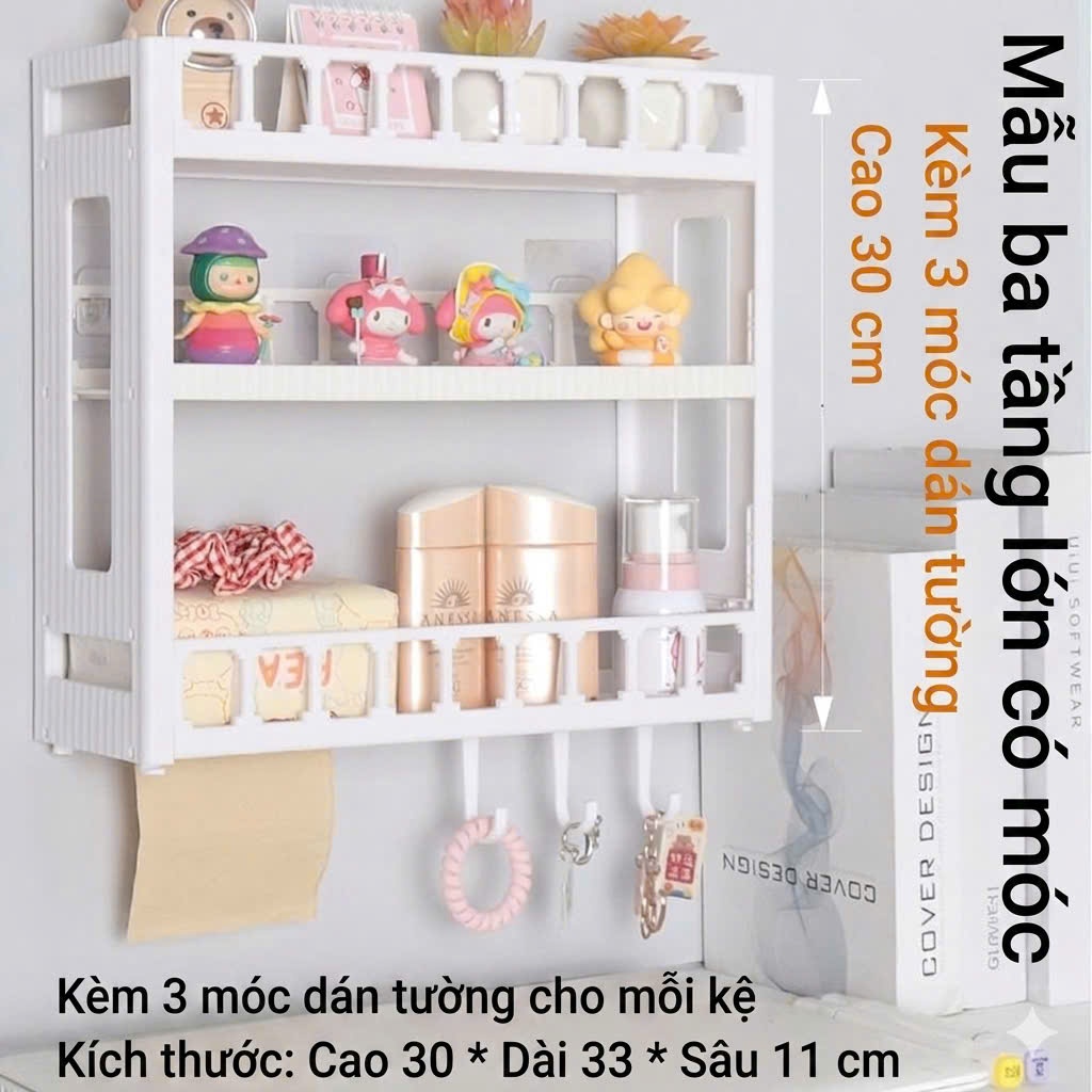 Kệ Đa Năng Dán Tường 2/3/4 Tầng - Kệ Để Đồ Decor Phòng Ngủ , Bàn Học , Nhà Bếp , Nhà Tắm , | BigBuy360 - bigbuy360.vn