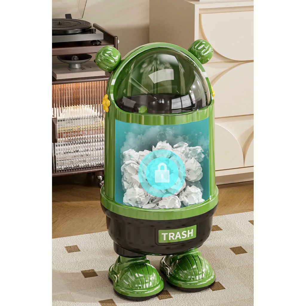 Thùng  rác  mini hình robot siêu xinh để  trong nhà siêu tiện lợi dày dặn chắc chắn