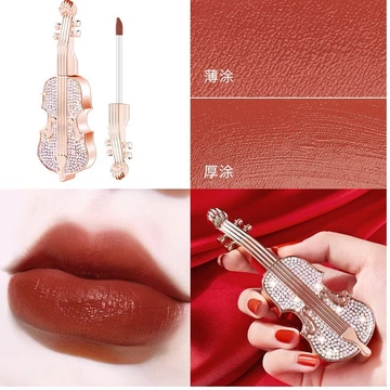 Son kem màu nhung lì TVLV son nội địa Trung hình cây đàn guitar