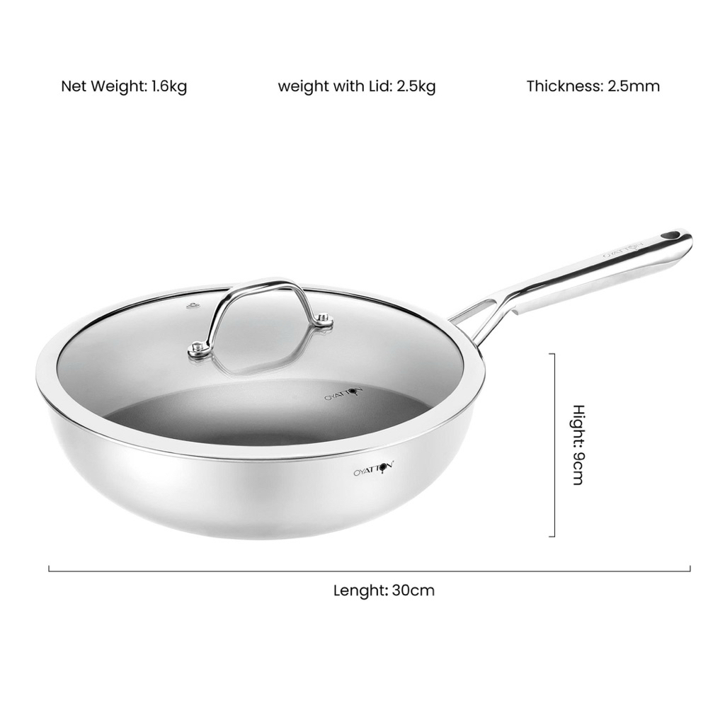 Chảo xào không dính vi điểm OYATTON 0939, O842, O84022/24/30cm