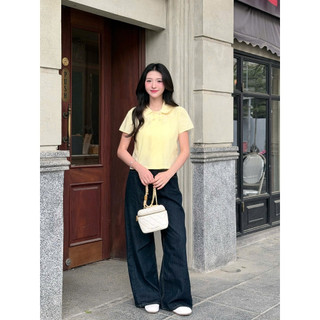 Áo Sơ Mi Cổ Sen Cộc Tay A3 Phối Cúc Xinh – Style Nàng Thơ Hàn Quốc GEMINI