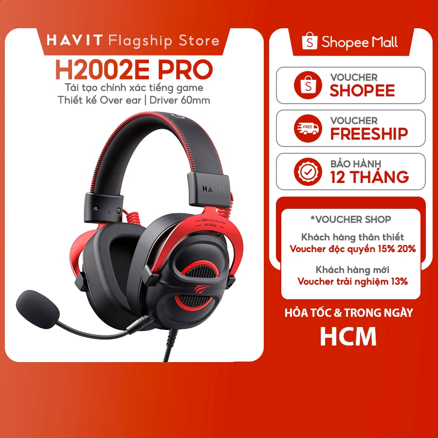 Tai Nghe Chụp Tai Có Dây Havit H2002E Pro Gamenote Driver 60mm Over Ear ...
