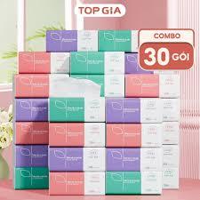 Giấy ăn rút TopGia cao thùng 30g/16g gói nhỏ tiện lợi cho cuộc sống hàng ngày