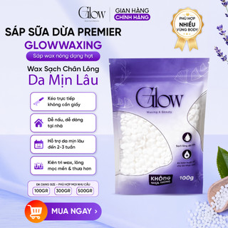 Sáp Wax Lông Sữa Dừa Premier Cao Cấp Túi 100gr GLOW WAXING Chuyên Dùng Cho Da Nhạy Cảm CHE TÊN