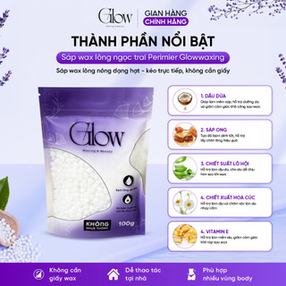 Combo Chén Silicon Nấu Sáp Wax Lông GLOWWAXING + 100gr Sáp Wax Lông Ngẫu Nhiên Premium CHE TÊN