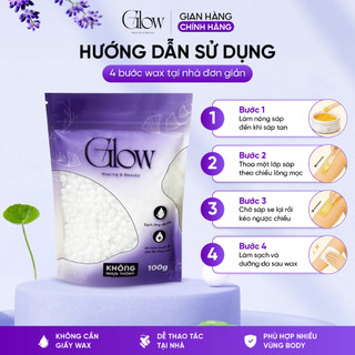 Sáp Wax Lông Ngọc Trai Premium Siêu Bám Lông Chuyên Wax Nách, Bikini GLOWWAXING Tặng Que