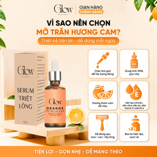 Mỡ Trăn Triệt Lông Nguyên Chất, Serum Triệt Lông GLOWWAXING Nguyên Chất 100% Giúp Dưỡng Chăm Sóc Da