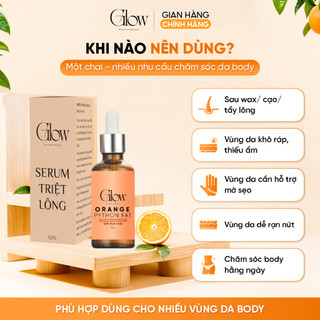 Mỡ Trăn Triệt Lông Nguyên Chất, Serum Triệt Lông GLOWWAXING Nguyên Chất 100% Giúp Dưỡng Chăm Sóc Da