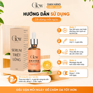 Mỡ Trăn Triệt Lông Nguyên Chất, Serum Triệt Lông GLOWWAXING Nguyên Chất 100% Giúp Dưỡng Chăm Sóc Da