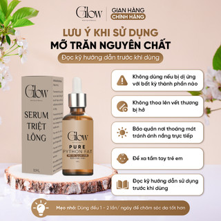 Mỡ Trăn Triệt Lông Nguyên Chất 100% GLOWWAXING Serum Triệt Lông Se Khít Lỗ Chân Lông CHE TÊN