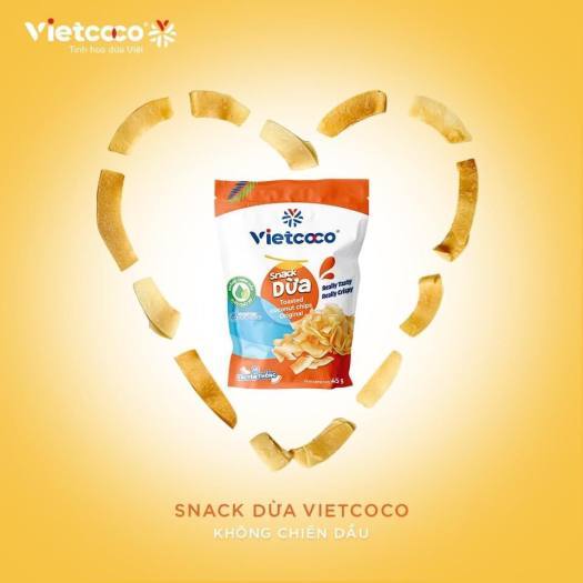 Snack Dừa VIETCOCO Không Chiên Dầu 45g