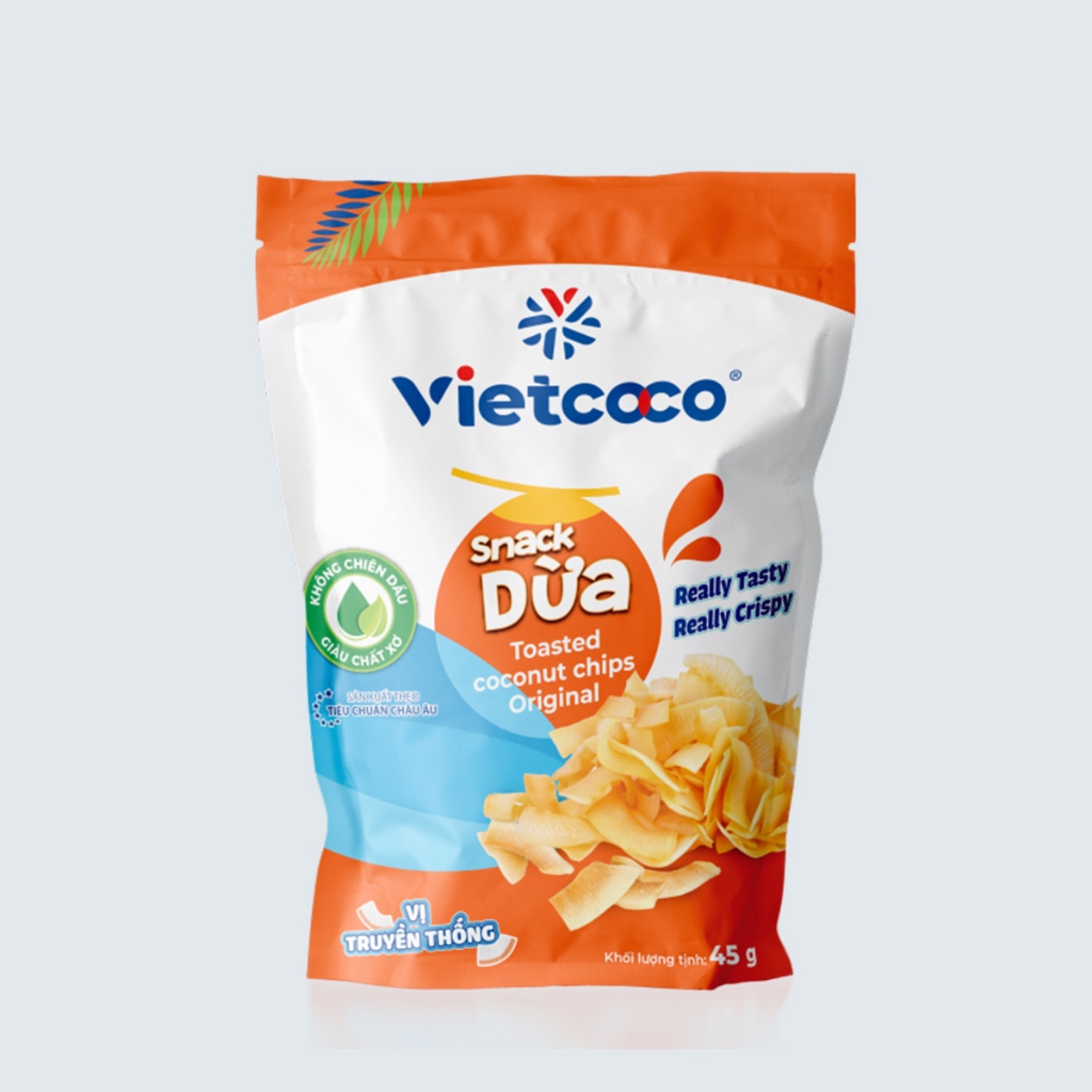 Snack Dừa VIETCOCO Không Chiên Dầu 45g