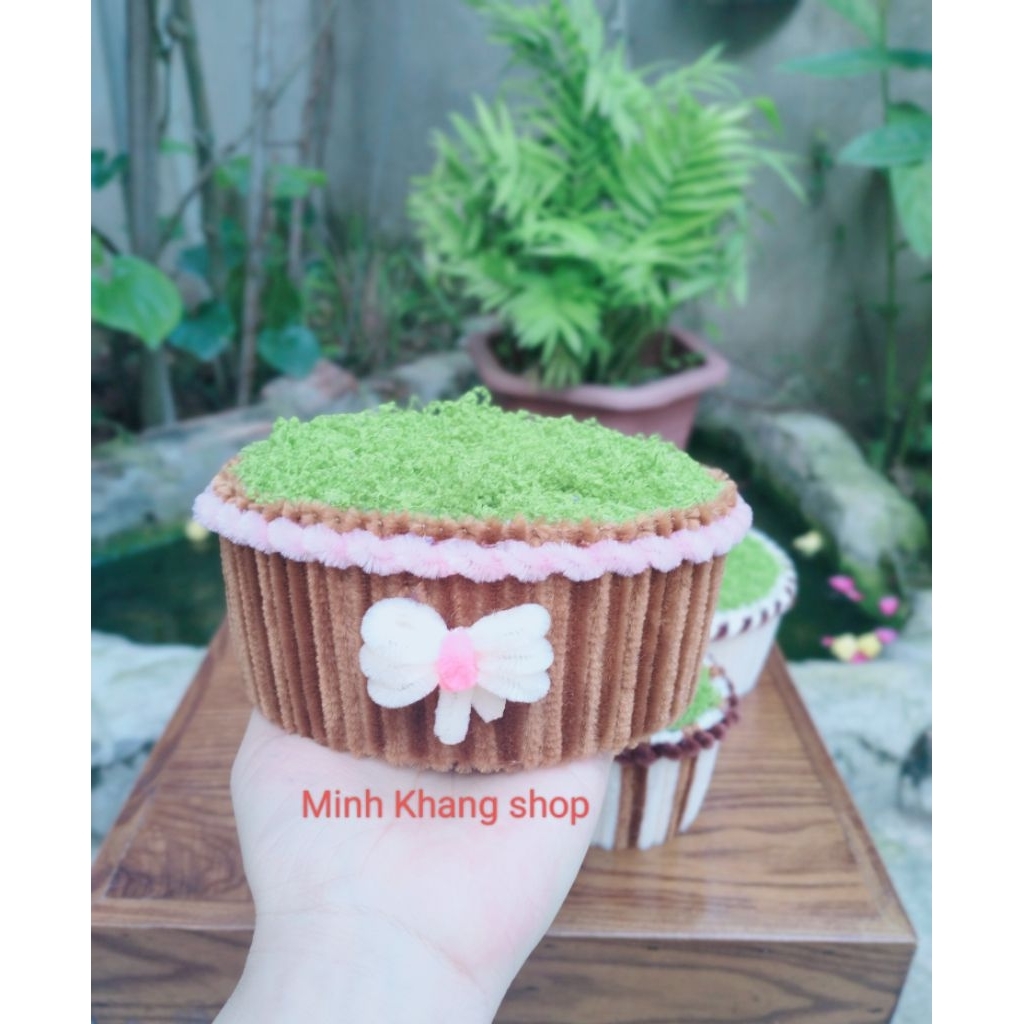 Chậu cắm hoa kẽm nhung, chậu hoa tròn, phủ rêu xanh hoặc kẽm nhung bề mặt, chậu hoa kẽm nhung handmade