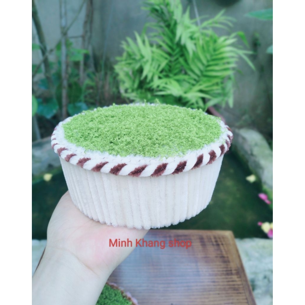 Chậu cắm hoa kẽm nhung, chậu hoa tròn, phủ rêu xanh hoặc kẽm nhung bề mặt, chậu hoa kẽm nhung handmade