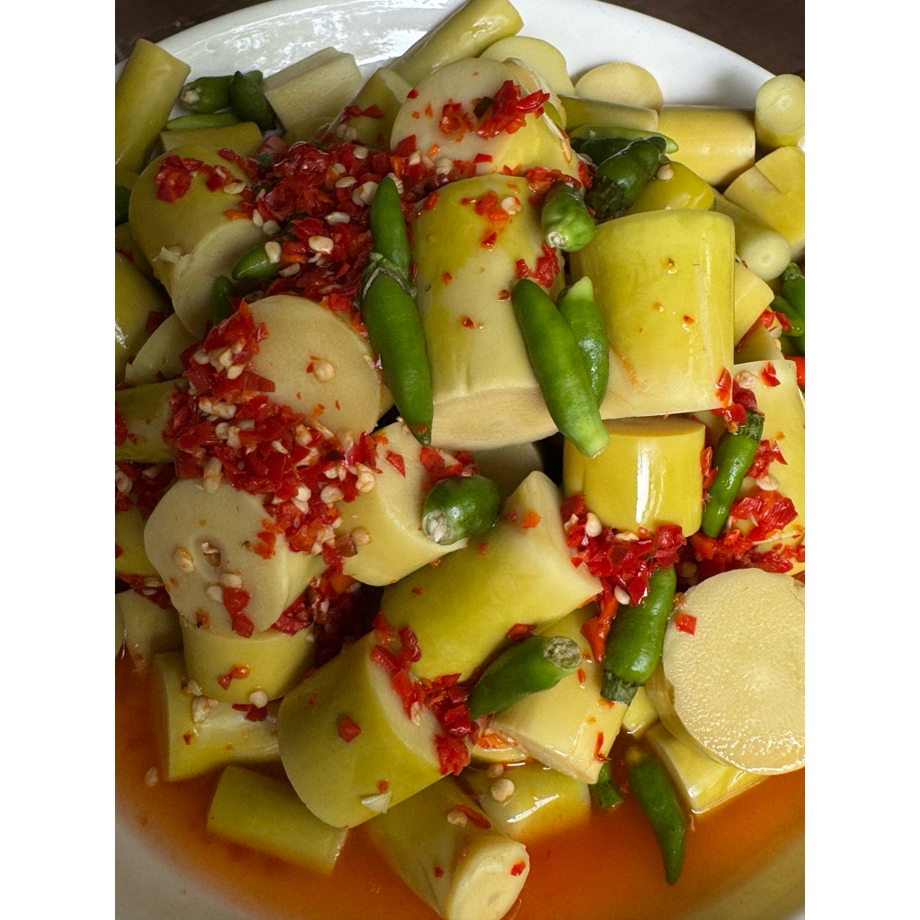 2 hộp măng lóng - muối chua cay ngọt - đường + muối + ớt ( 1kg8 - 2kg )