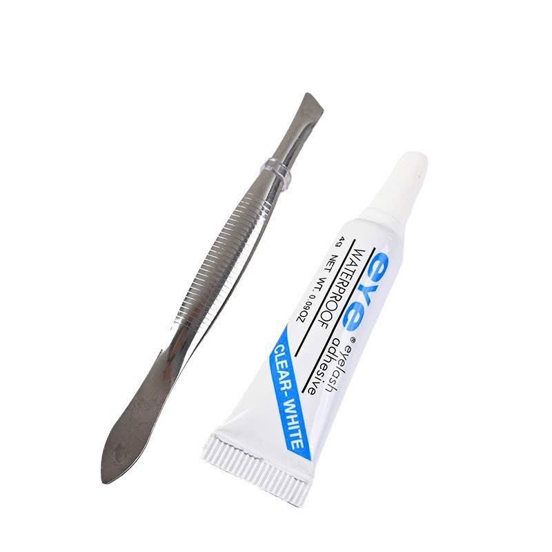 (quà tặng) set nhíp keo mini dán mi tiện lợi